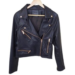 Blank NYC Black Faux Leather Moto Jacket